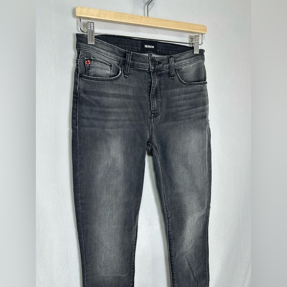 Hudson Jeans Natalie Mid-Rise Super Skinny Ankle Jeans Size 27 washed black - Picture 3 of 6